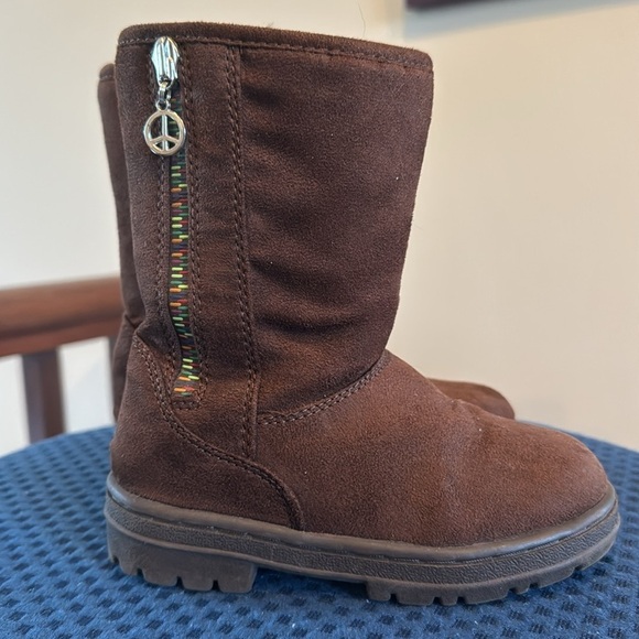 Sonoma life & style lil Madison brown faux fur lined boots booties toddler 9 - Picture 5 of 10